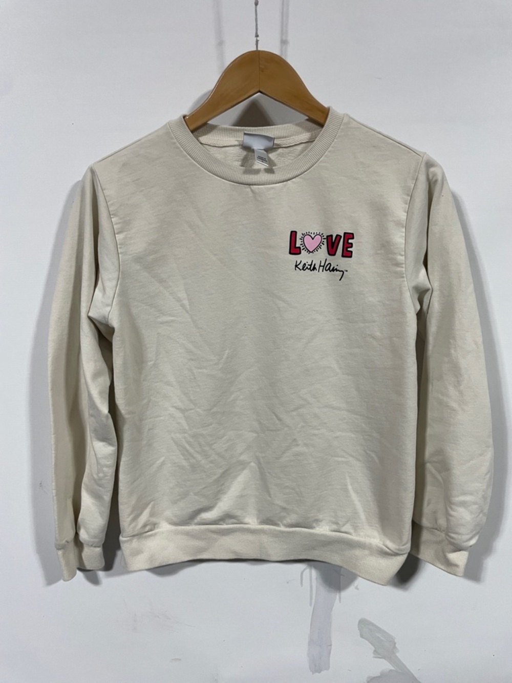 Keith Haring LOVE Cream Crewneck Sweatshirt